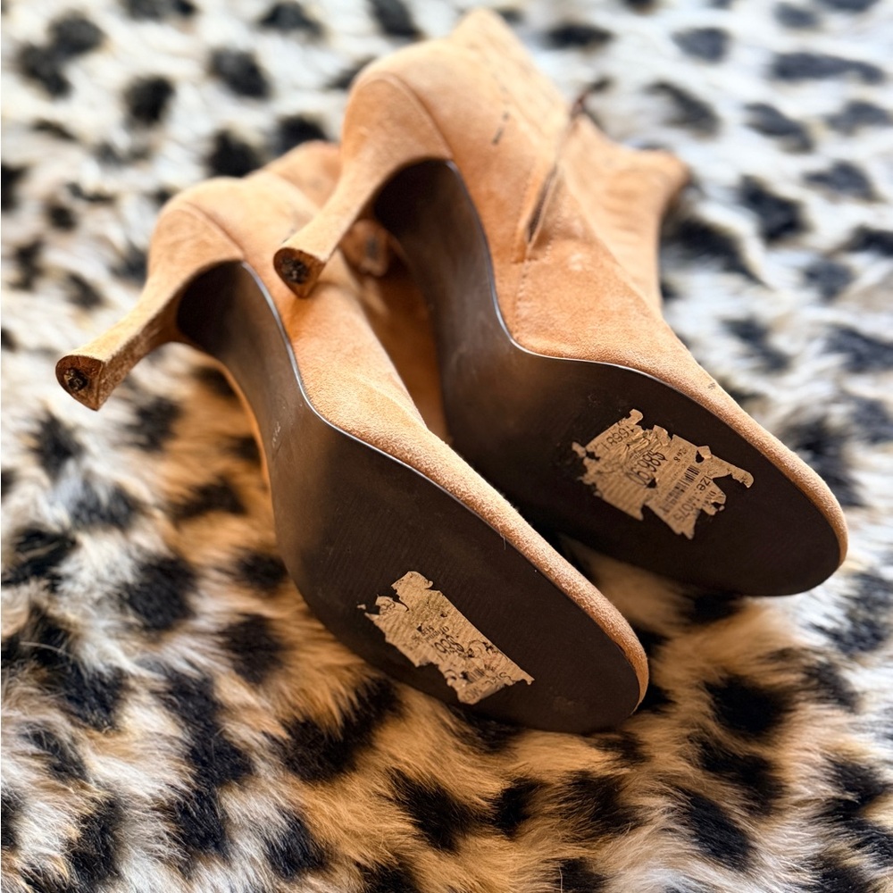 Tan Suede Boho Ankle Boots - Picture 6 of 6